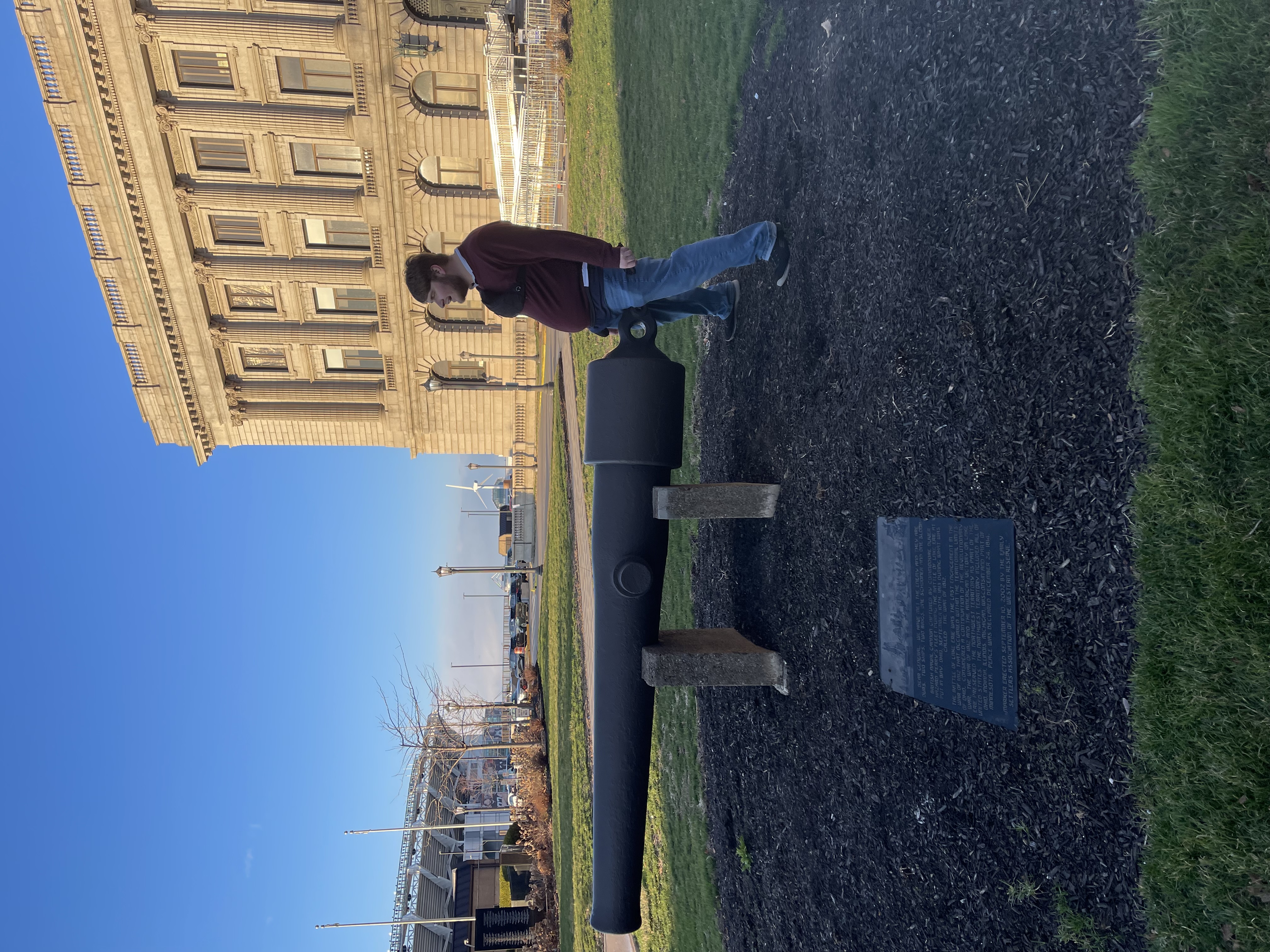 Funny cannon photo recreation